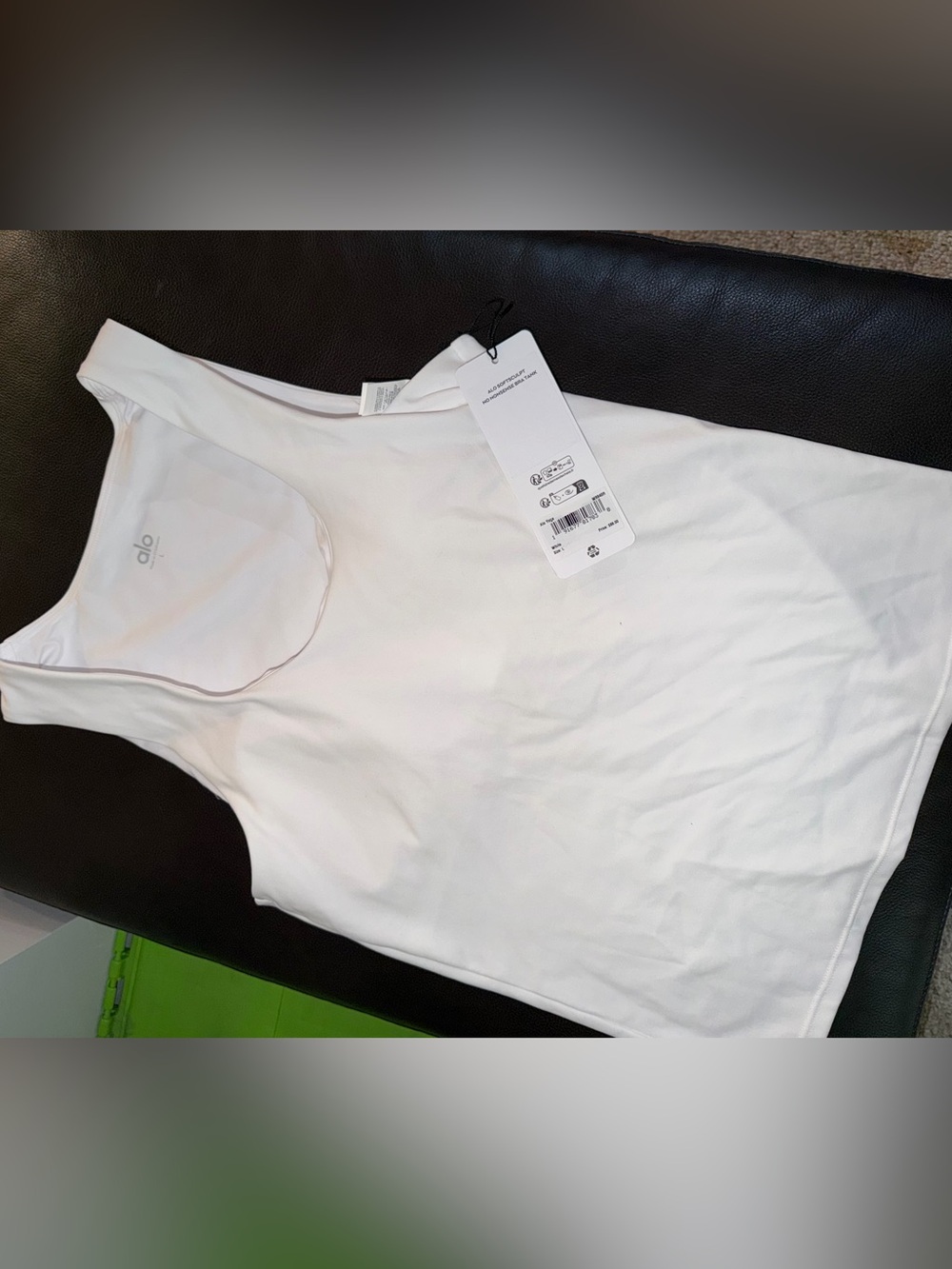 ALO Yoga White No Nonsense Bra Tank